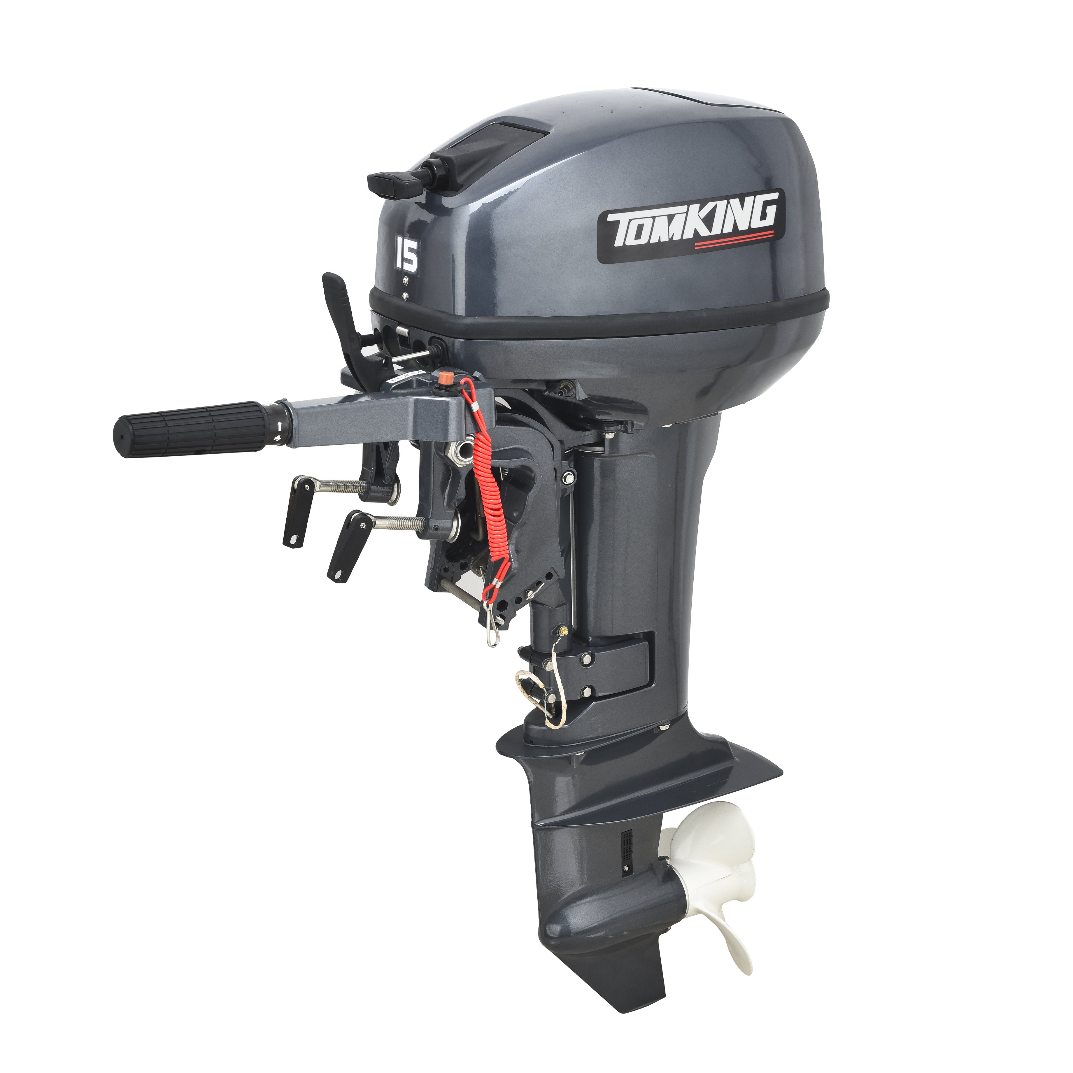 15 HP Boat Motor 2 Stroke Outboard Engine Long Leg 24L External Fuel tank